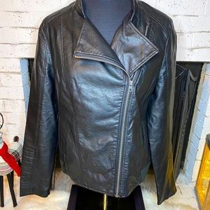 Faux Leather Jacket SZ Large